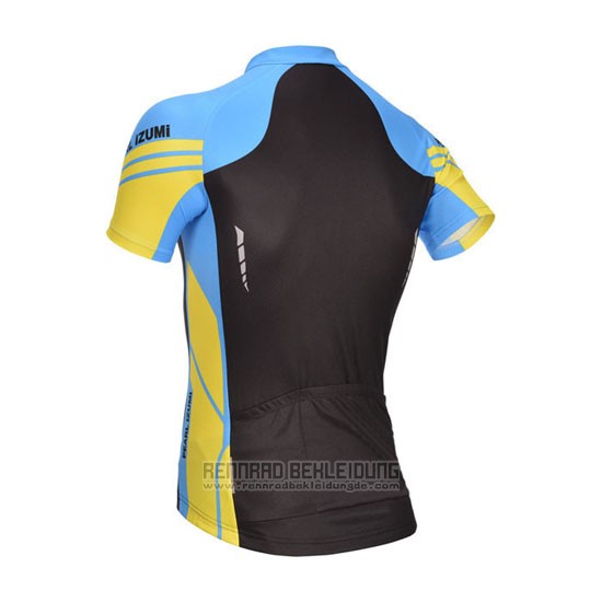 2014 Fahrradbekleidung Pearl Izumi Shwarz und Blau Trikot Kurzarm und Tragerhose - zum Schließen ins Bild klicken